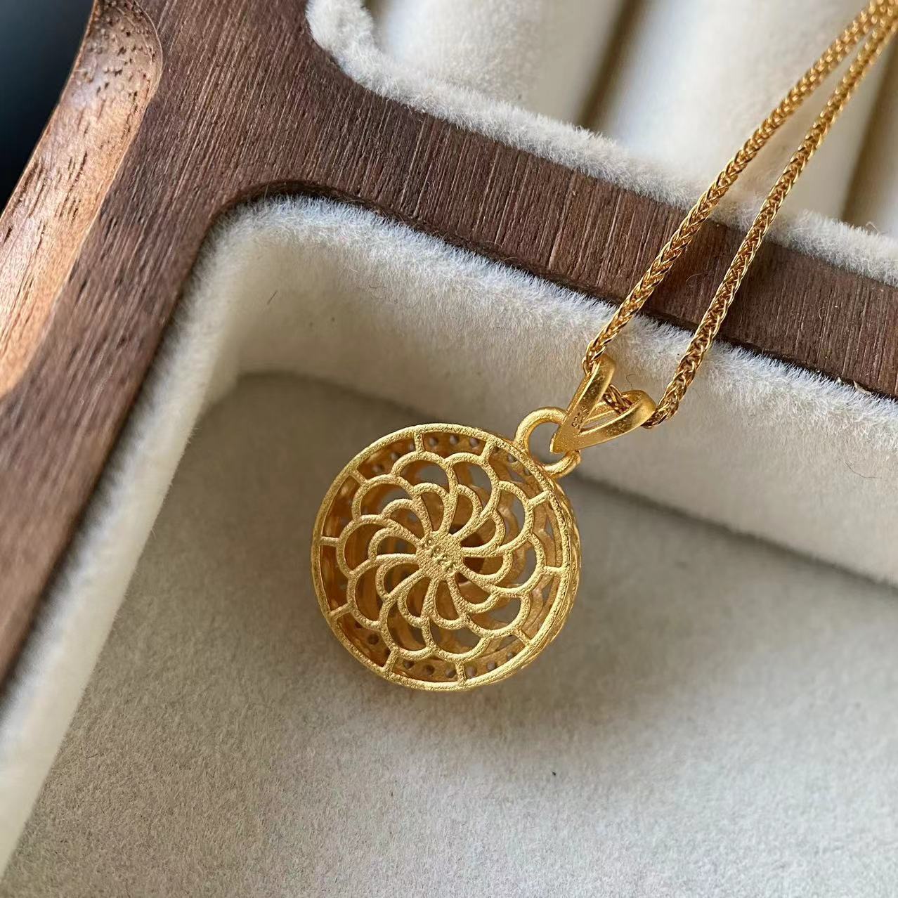 (2개) 공장 직접 자연 상품 위험 물질 옥 회전 링 펜던트 S  상감 패션 보석 선물