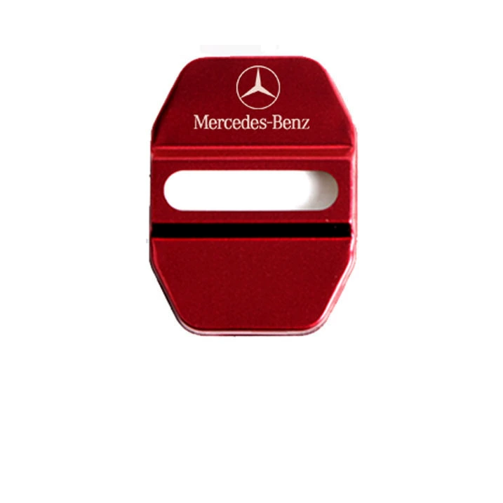 Подходит для Mercedes‑Benz Titanium Black C‑класса, E‑класса, GLA‑класса и импортного S‑класса — стальная накладка на дверной замок/засов, AMG