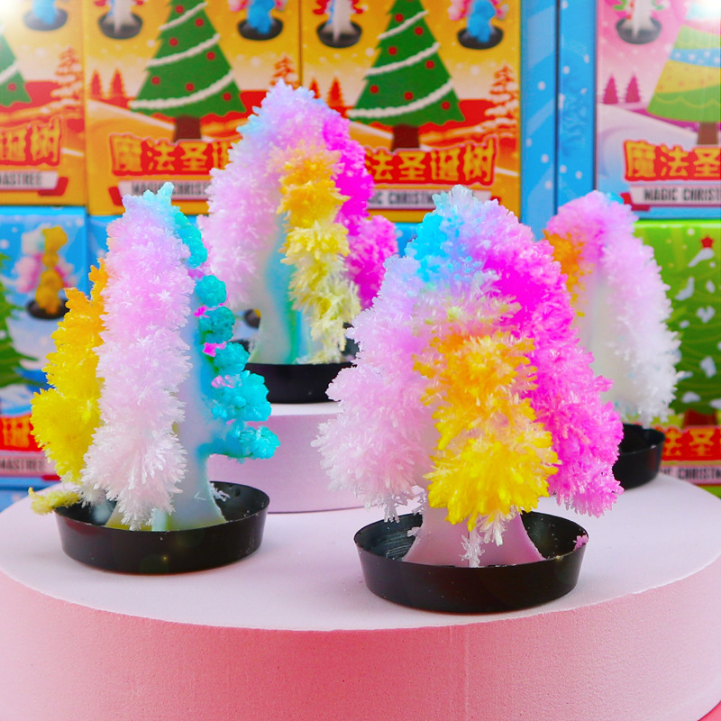 Paper Tree Blossoms Colorful Christmas Tree Watering Nostalgic Toys Kidsren's Christmas DIY Science Experiments Small Gifts