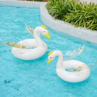 Водная сеть Red ins Swan плавательный круг утолщение с ручкой с блестками с ручкой плавательный круг родитель-ребенок плавучий подмышечный круг