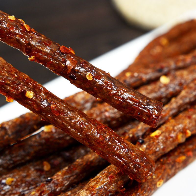 Kingzi Sliced Spicy Chicken Sinew 172g/bag Spicy Snack Noodles Flavor Vegetarian Meat Big Chicken Sinew Wholesale 