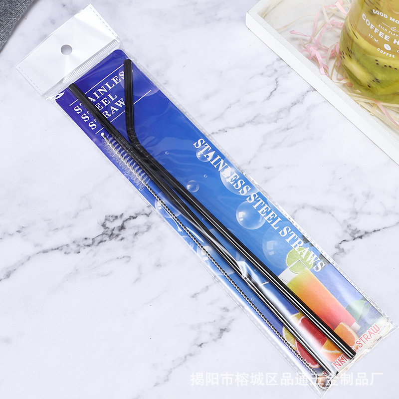 Portable 304 Stainless Steel Straw Set