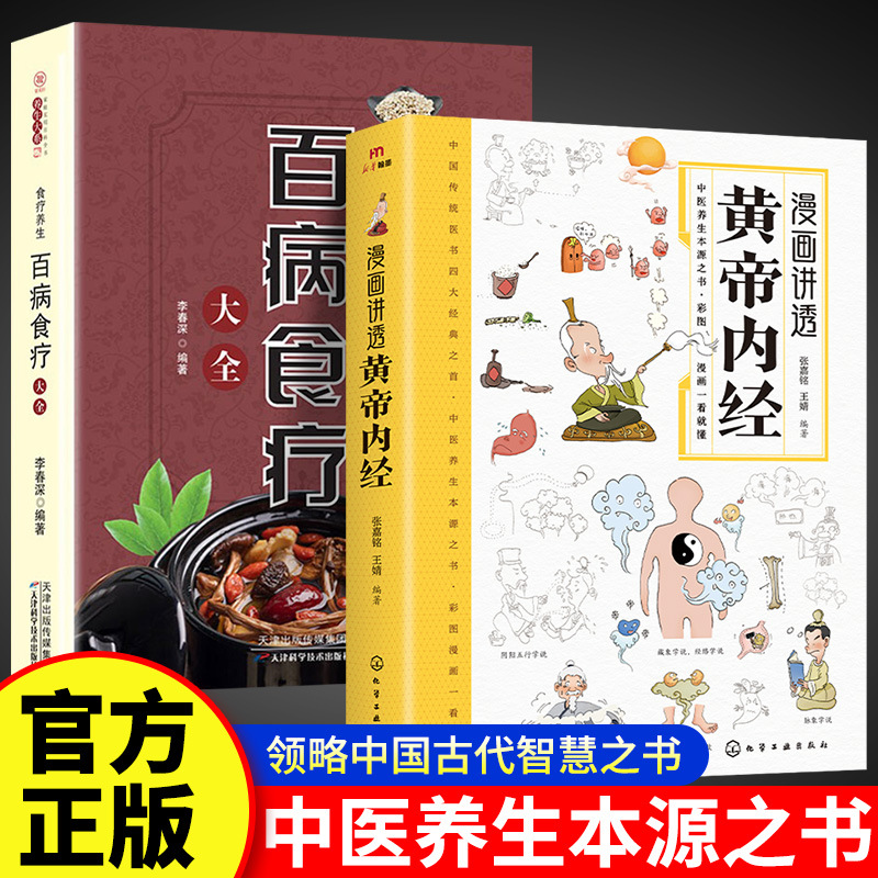 The cartoon tells the Huangdi Neijing Diet Therapy Complete Book of Diseases