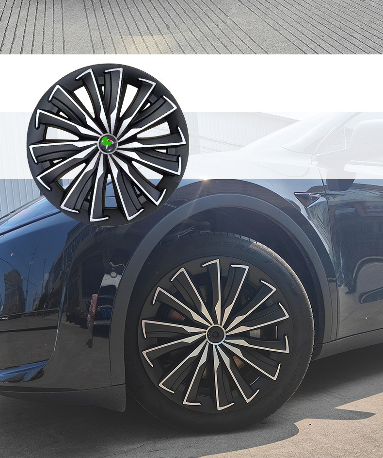 Suitable for Tesla Modely Hub Cap 19inch Dragon Scale Modelly Tire Decorative Protective Cover Car Accessories