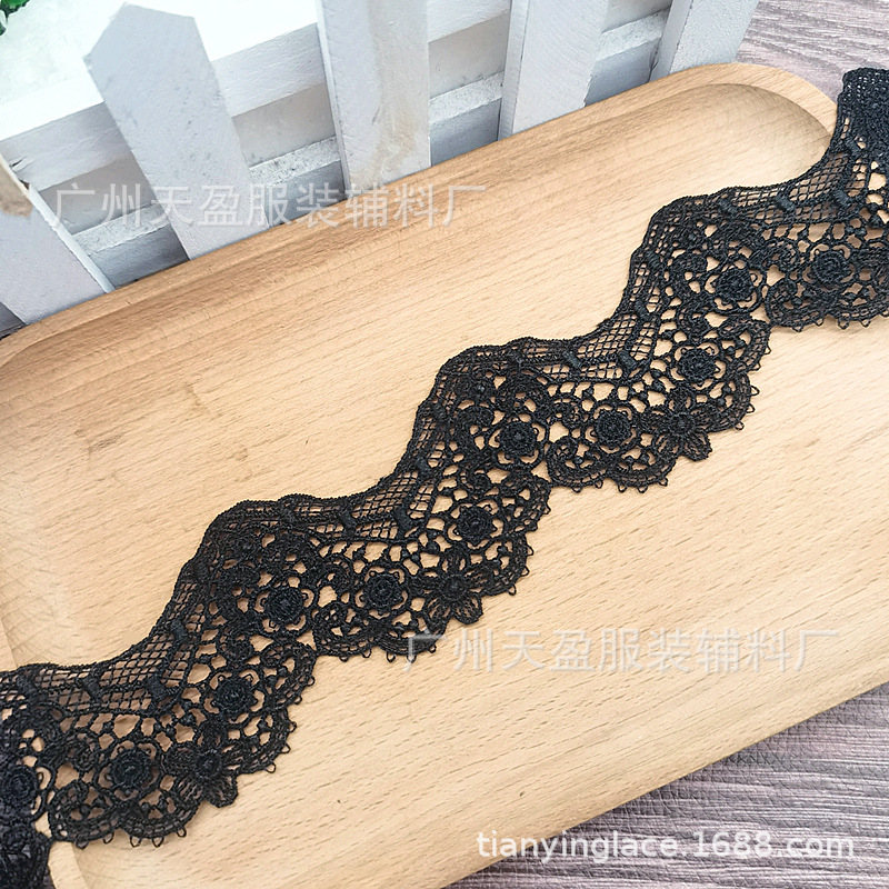 블랙 밀크 실크 (폭 ±4.5cm) TY-222-485A+2R
