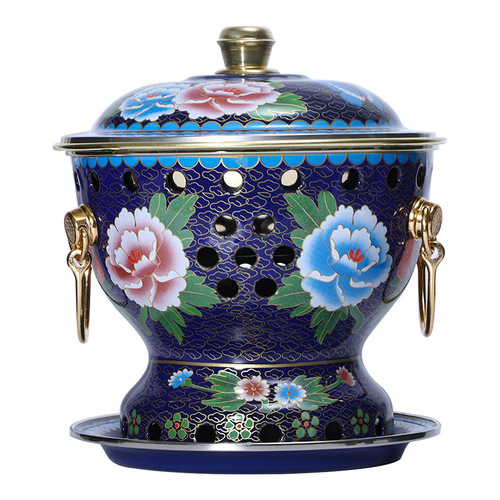Jingtailan single-person enamel hot pot, small fire hot pot, individual serving alcohol hot pot, household single-person oil hot pot furnace, pure copper pot