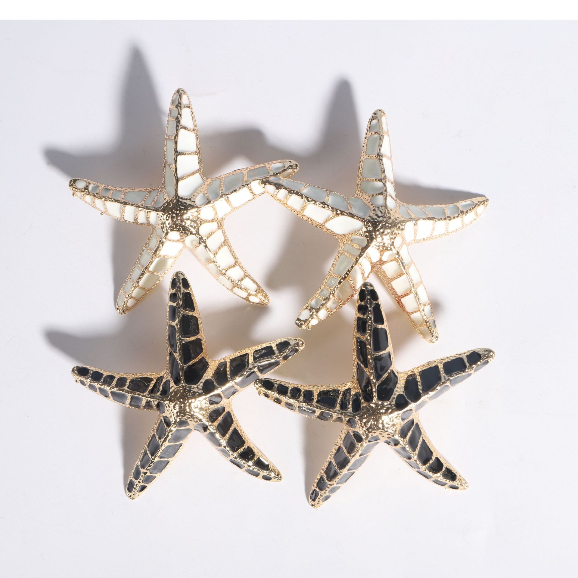 Fashion Starfish Alloy Enamel Ear Studs 1 Pair display picture 4