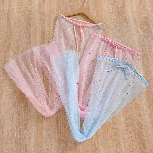 Princess Elsa-style cloak for little girls, Frozen-themed accessories, fairy-like charm, suitable for girls' festivals and performances, mesh veil, trendy