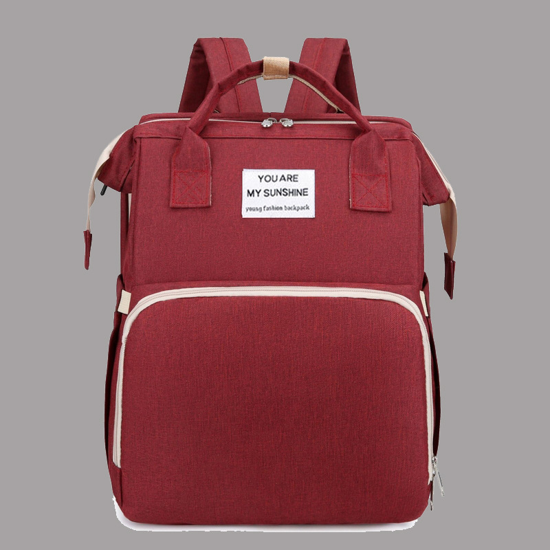 Transfronterizos nueva moda mamá bolsa cuna bolsa multifuncional para madres y bebés para salir bolsas de hombro personalizadas de gran capacidad ligeras