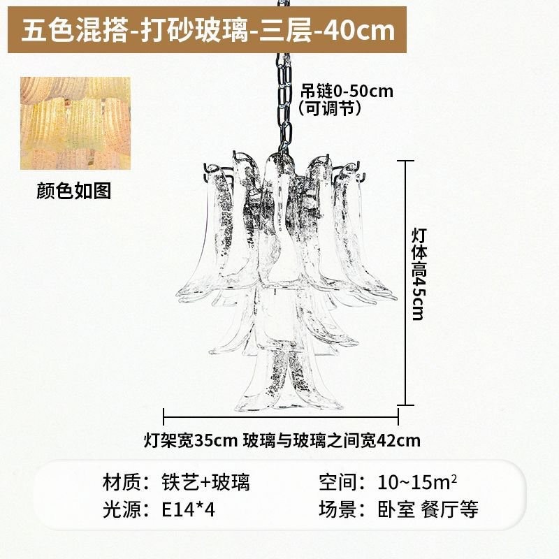 2025新款法式轻奢玻璃客厅吊灯复古中古风别墅复式楼梯挑空大吊灯|undefined