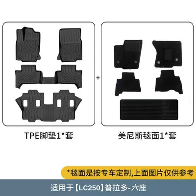 Universal Foot Pad, 25-Model Prado Lc250 Floor Mats - lc250-pradooverbearing-67-seats-tpe-floor-mats-carpet