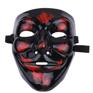 PVC Street Dance Guest Mask Luminous el Mask V Blood Terror PVC Blister Mask Bottom Shell Factory Direct Supply