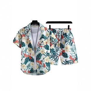 Trousers, shirt, men's beach set