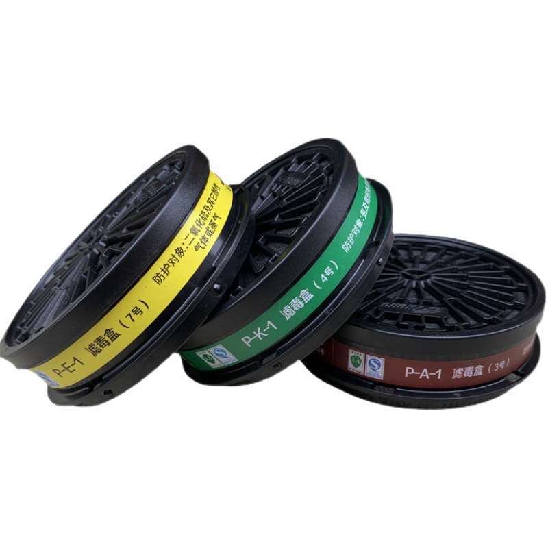 思创3号滤毒盒 FDX FDG过滤芯LDH3防毒口罩面具活性炭过滤盒卡扣