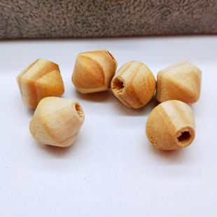 DIY accessories pine lantern beads 15*16MM pine diamond beads corner beads loose beads bag accessories wooden beads