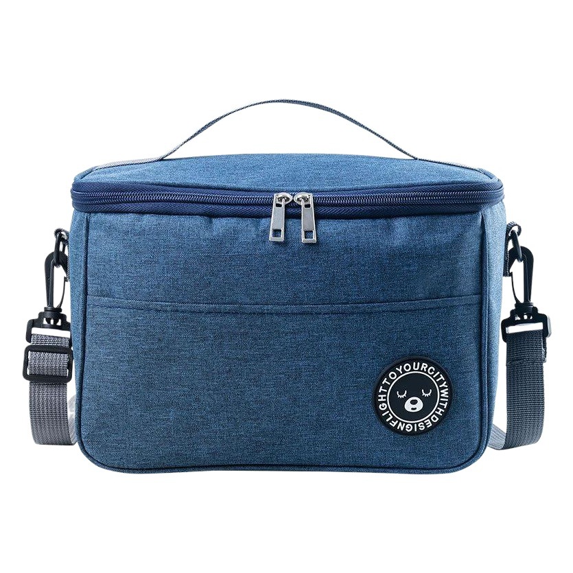 Caja de almuerzo bolso cuadrado bolsa de aislamiento papel de aluminio engrosada bolsa de almuerzo oficinista estudiante de gran capacidad bolsa de picnic