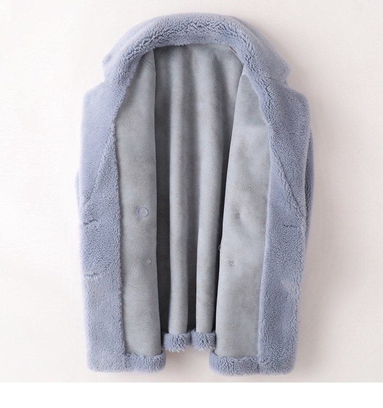 Damenbekleidung Winter Neuer körniger Kaschmir-Lammfellmantel Damen Mittellang und lang Locker Großformat Pelz und Leder Haining Pelz_voghion.com