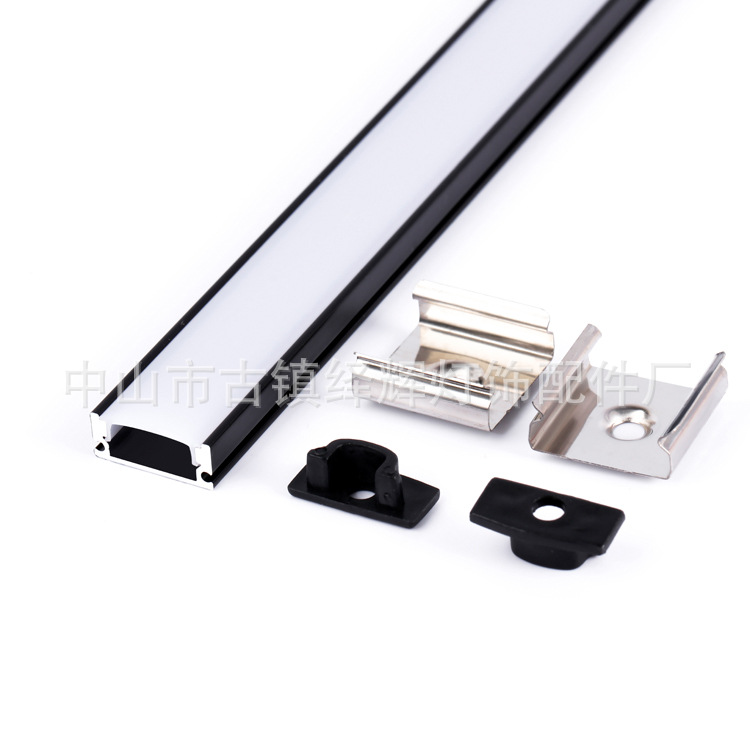 Barra de luz dura LED Shell luz de la tira cáscara de aleación de aluminio ranura de luz tira de luz suave perfil de tira de luz de aluminio ranura de luz