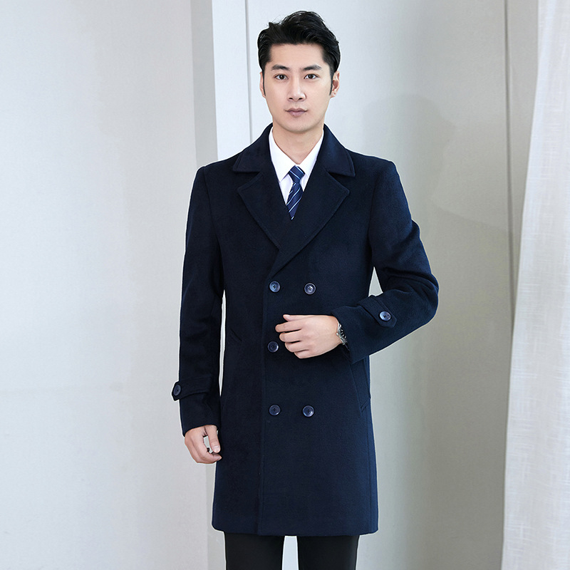 2152 남자 티베트어 블루 더블 브레스트 (플러스 10 위안 + 코튼)