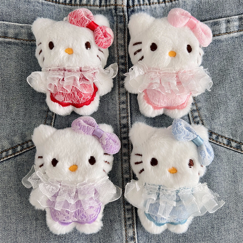 蕾丝裙子hellokitty毛绒公仔配件卡通玩偶胸针挂件diy包装饰辅料|undefined