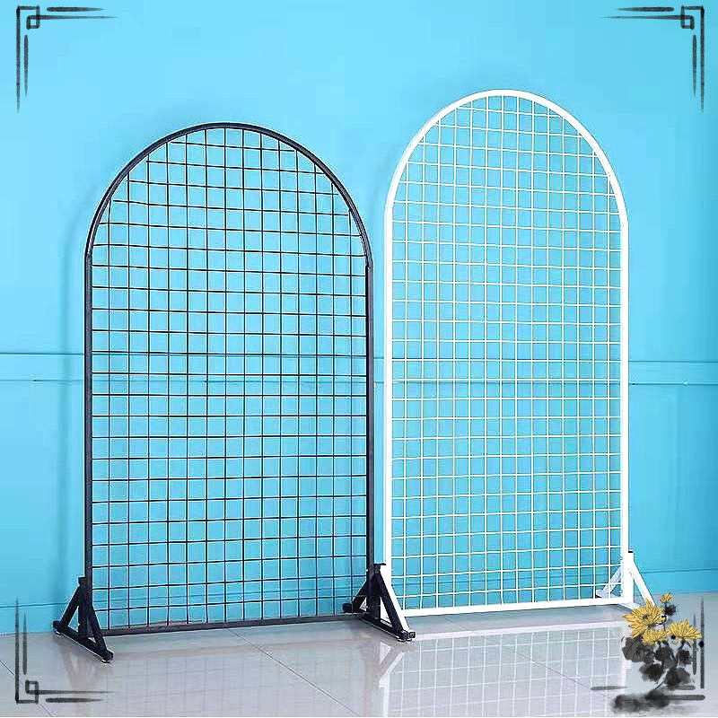 宇亘批立式铁艺网架落地移动网片学校学生作品展示架饰品展会铁丝