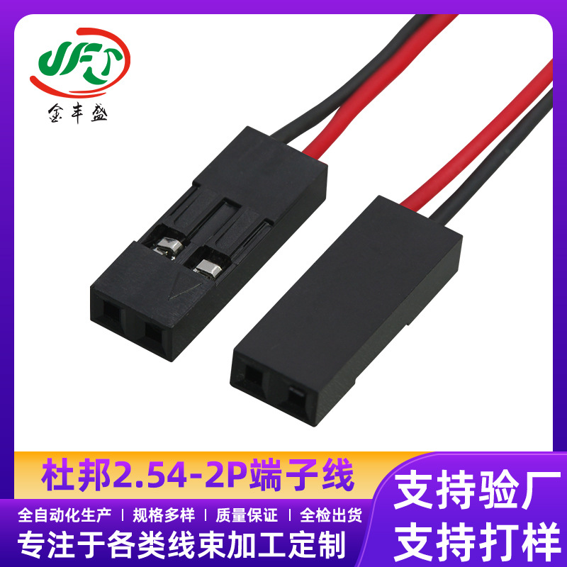 杜邦2.54-2P端子线机箱开机电源线机器人舵机控制线智能灯红黑线