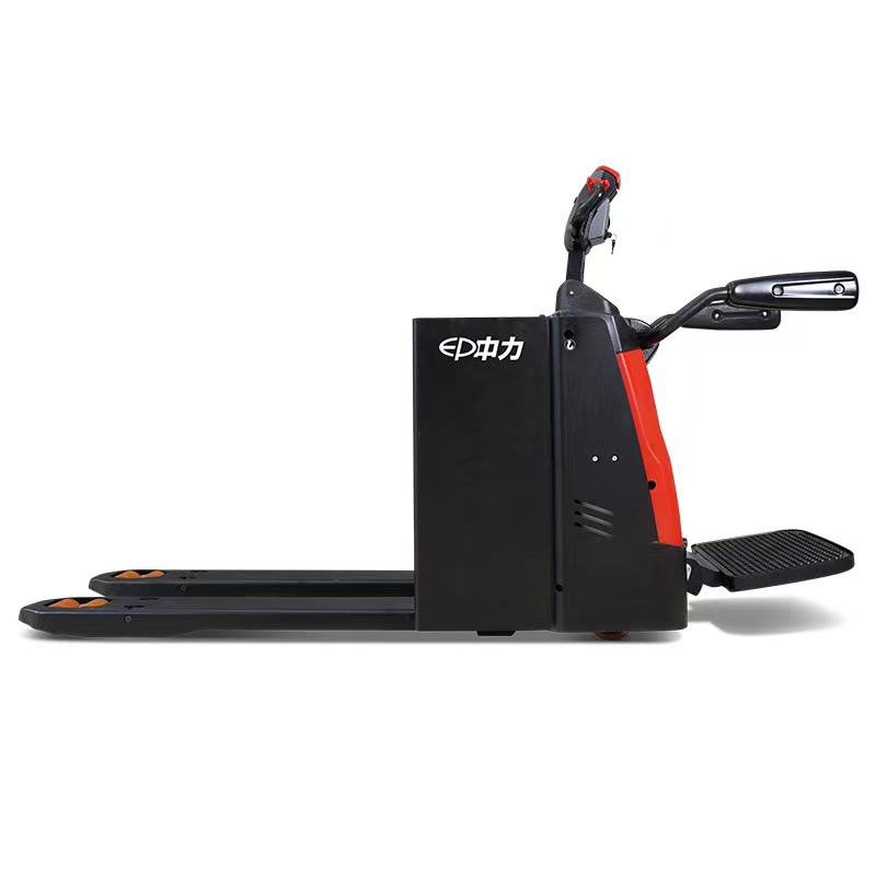 直销国产电动叉车踏板式搬运车中力叉车