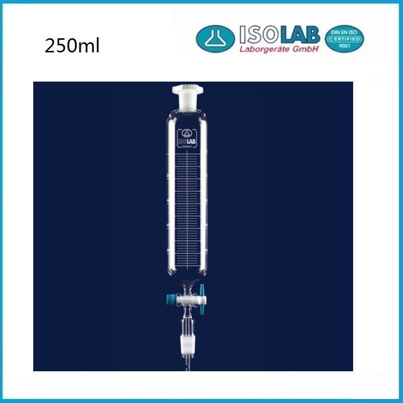 250ml玻璃圆柱形滴液漏斗  032.02.250 ISOLAB品牌