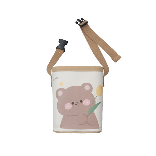 Car trash can Cute tulip bear car hanging storage box Creative multifunctional car storage box