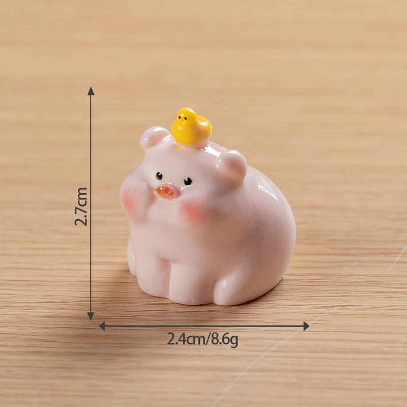 卡通树脂小猪猪盲盒公仔萌粒 diy饰品配件挂件车载桌面小摆件|undefined