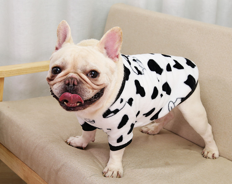 Christmas Elk Medium and Large Dog French Bulldog Puppy Autumn and Winter Pet Supplies Cat Two legged Fleece Clothes Teddy_voghion.com