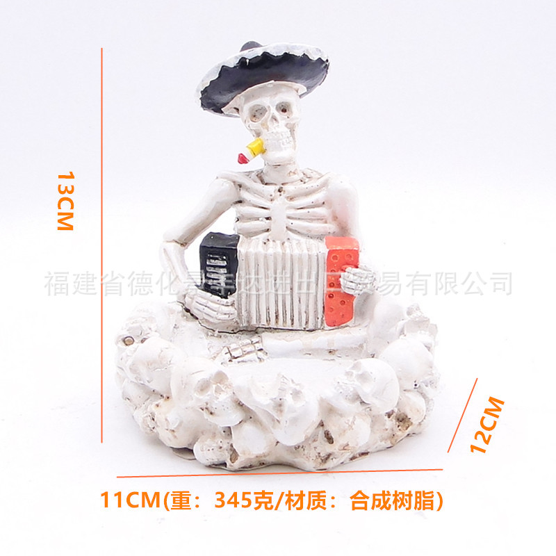 Cenicero de calavera de resina transfronteriza, regalo de cráneo personalizado, regalo de novio del día del padre, accesorios de Halloween