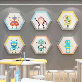 机器人少儿编程科学实验室班级墙面装饰文化墙教室环创布置墙贴画