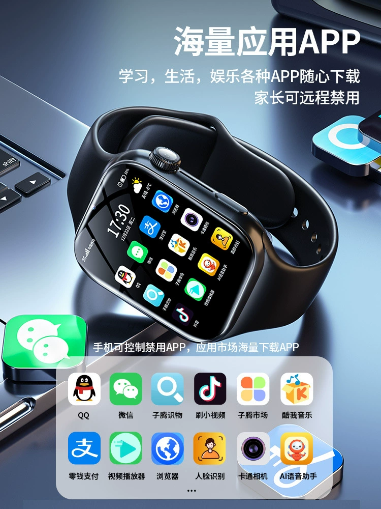 With synchronisation with phone, electric waterproof universal bracelet, new collection, 5G, support function for all network communication standards, geolocation function