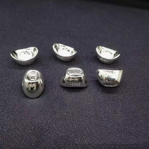Silver ingot silver ingot solid blessing character 999 small ingot ornaments cornucopia ornaments god fortune and prosperity jewelry will be sold
