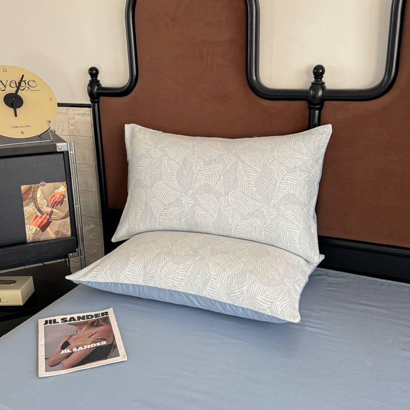 Funda de almohada de hilo de tres capas de algodón de nuevo estilo 2025, un par de mangas de forro simple de algodón de 48cm x 74cm