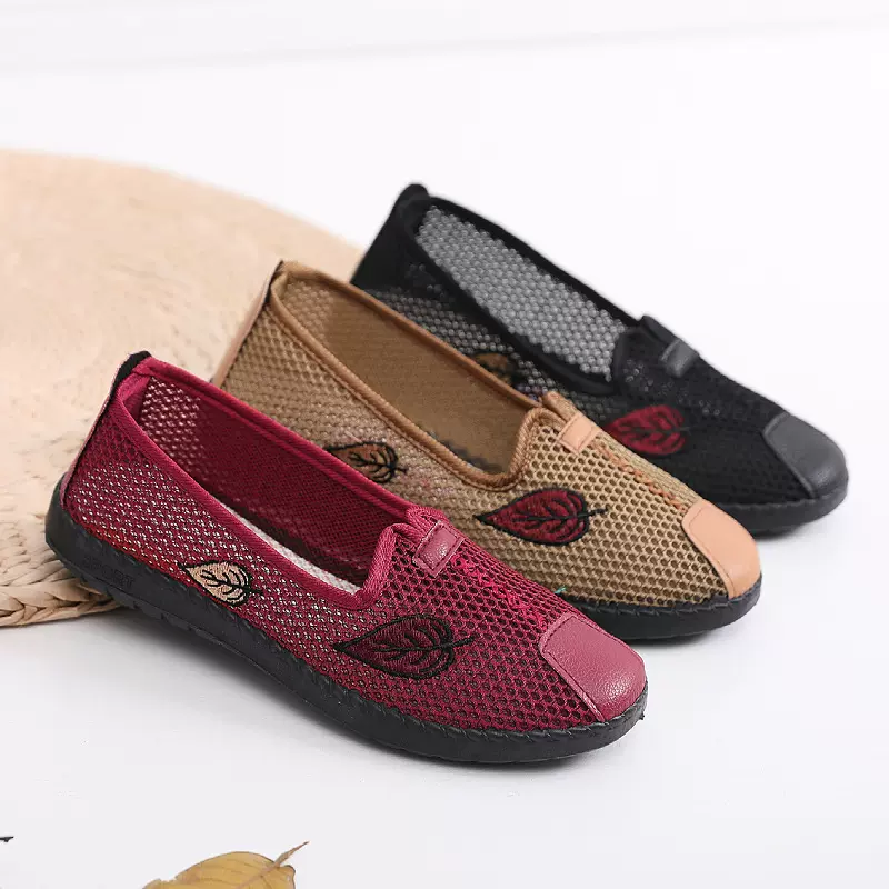 老北京布鞋女网鞋2026春夏季透气防滑软底奶奶鞋子中老年妈妈单鞋