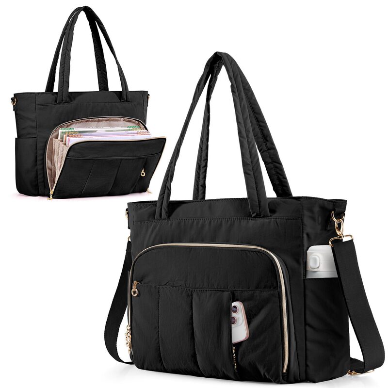 Women's Laptop Bag Teacher's Special Handbag with Organ Pocket Lightweight Large Laptop Bag