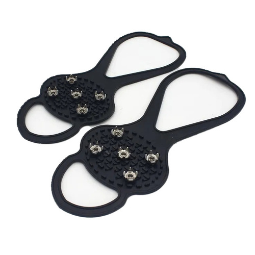 Anti-slip shoe covers, outdoor anti-fall artifact, winter mountaineering shoe spikes, snow grip shoe chains, winter non-slip five-tooth crampons
