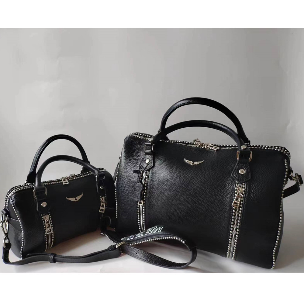 Z * V nueva moda lychee patrón de piel de vaca cubo bolsa textura hardware tamaño modelo portátil crossbody bolso de cuero al por mayor