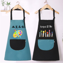 防水防油儿童围裙定制logo印字画画衣幼儿园中大童宝宝绘画班罩衣