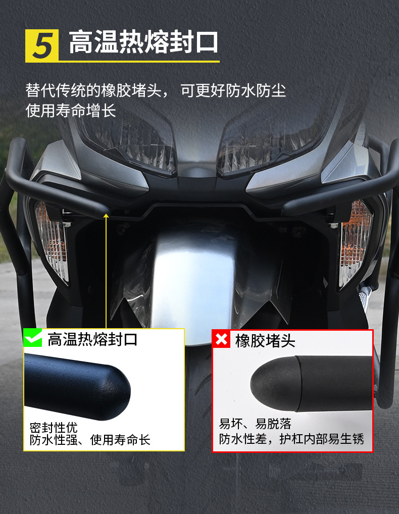 Suitable for Wuyang Honda Npf125 Motorcycle Bumper Front and Rear Exhaust Bars Anti-Collision and Anti-Fall Protection Bar Modification