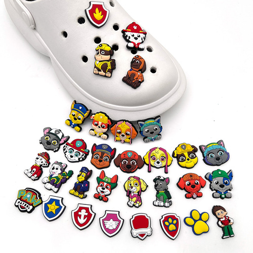 31 Crocs Shoes Flower Paw Paw Team Cute Shoe Buckle PVC Soft Rubber Upper Accessory Buckle Cross-Border Exclusively for Charm