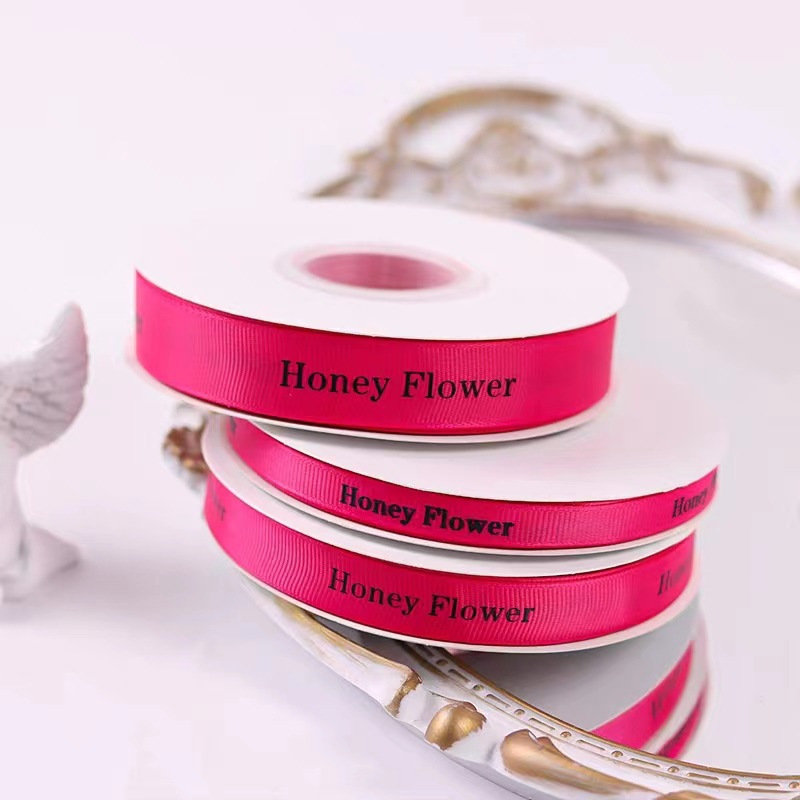 Boquete de flores de Felloyd, cinta de embalaje de pastel, caja de regalo, adornos de cabello, impresión inglesa, cinta rosada rosada