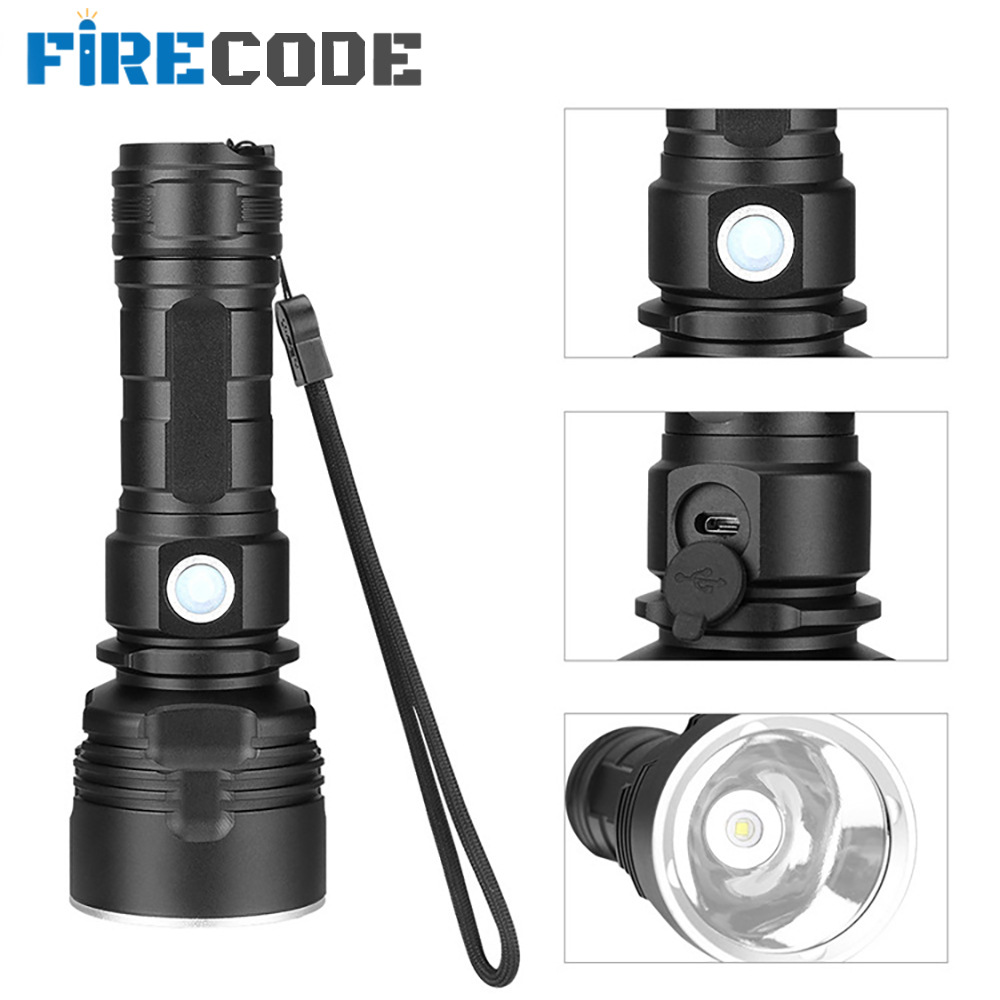 Linterna, luz fuerte, carga, LED de largo alcance súper brillante, linterna portátil multifuncional, duradera para el hogar