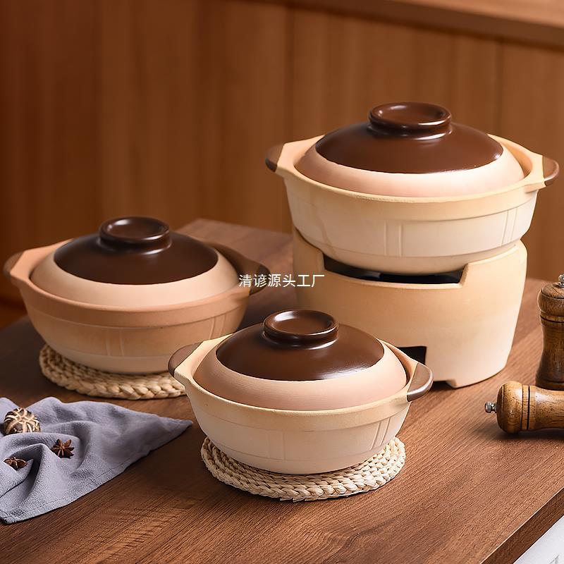 老式土砂锅家用煲仔饭炖锅燃气灶小沙锅陶瓷锅瓦煲煲汤耐高温