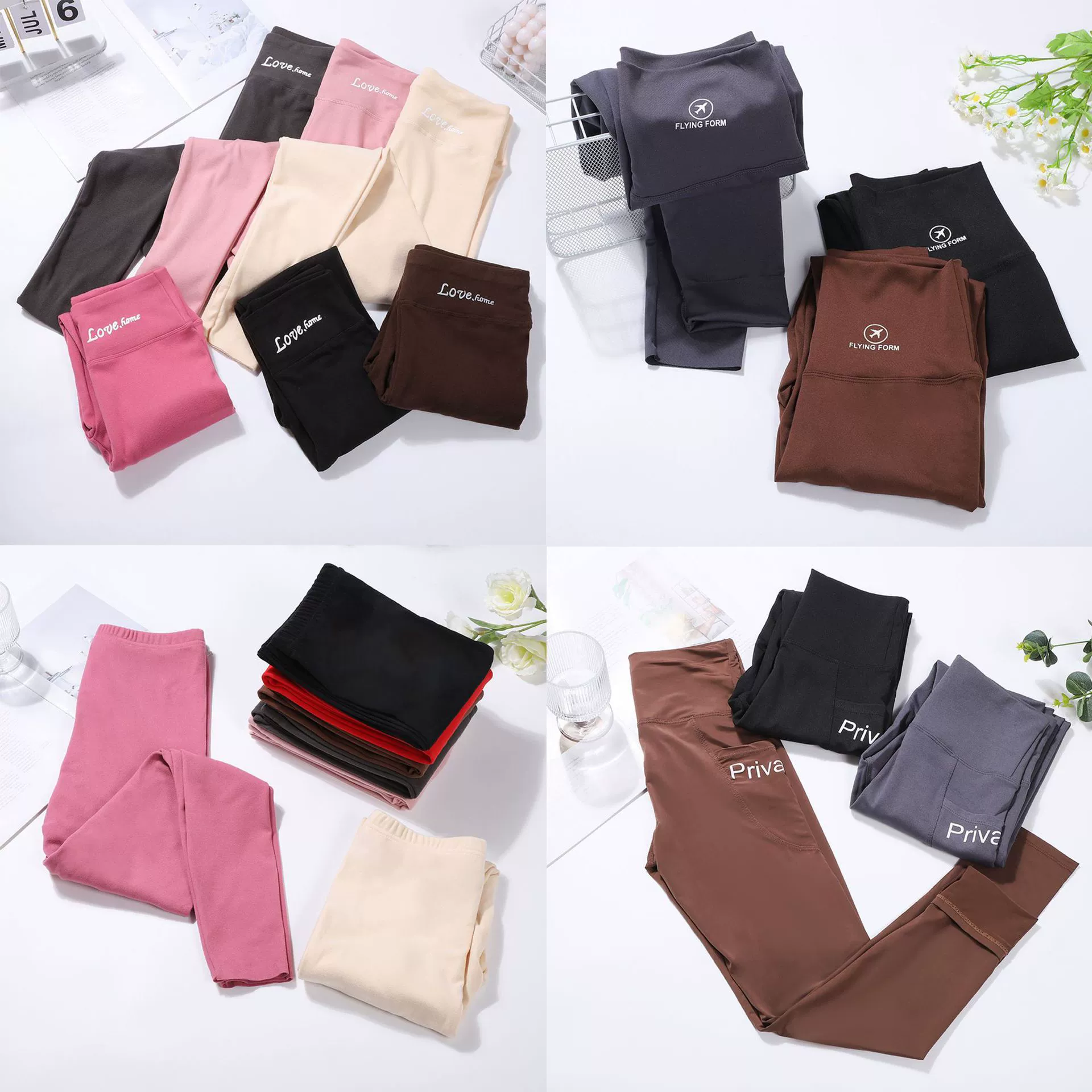 Тонкие термолеггинсы с высокой талией для осени и зимы, теплые хлопковые брюки с плоской линией талии, облегающие длинные брюки, брюки-шаровары для женщин.