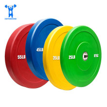 磅制加厚钢圈彩色全胶片可定logo足重橡胶举重片厂家直销健身器材