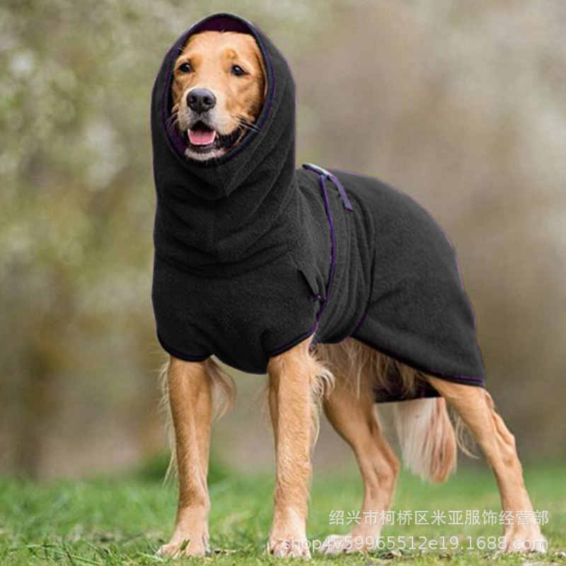 Europa y América nueva correa hebilla perro engrosada ropa de abrigo Amazon pullover ropa para perros de color sólido para mascotas
