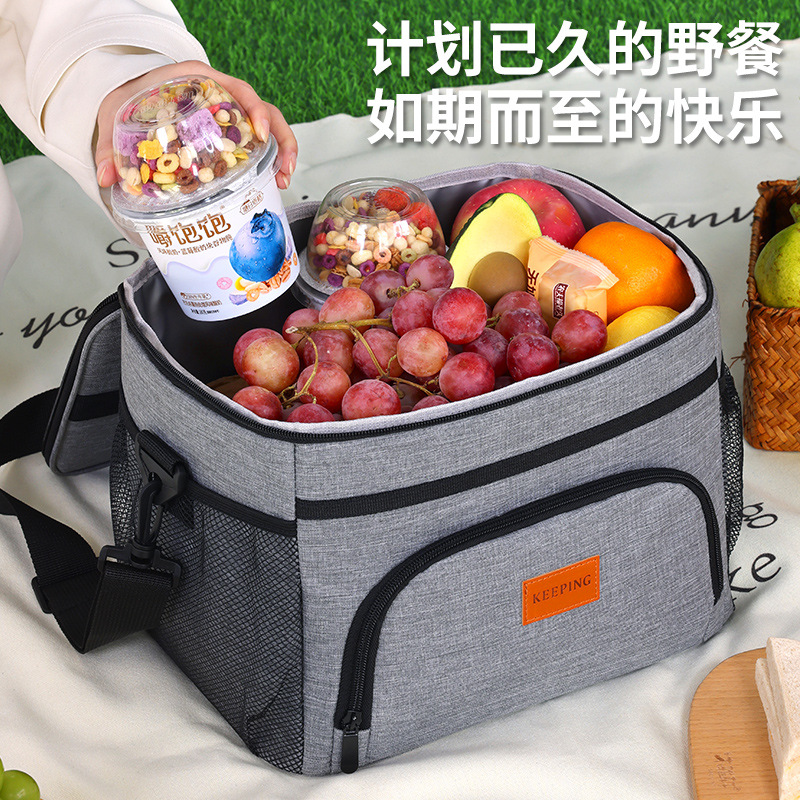 Paquete de picnic multifuncional transfronterizo de gran capacidad de campamento al aire libre grupo de construcción fiesta de alimentos portátiles bolsa de aislamiento térmico bolsa de hielo